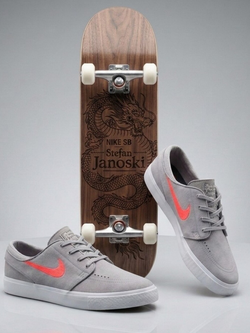 505 Nike SB Zoom Stefan Janoski RM Atmosphere Grey Crimson Low Top Men's 12